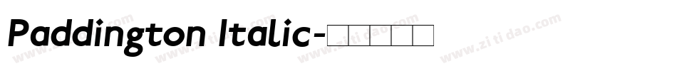 Paddington Italic字体转换